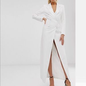 Club L London Double Breasted Satin Blazer Dress